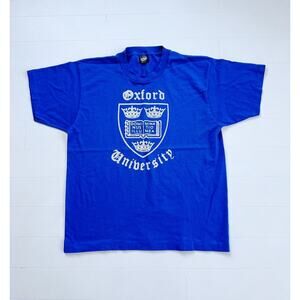 Vintage 80s Screen Stars Oxford University Single Stitch T-Shirt L/XL